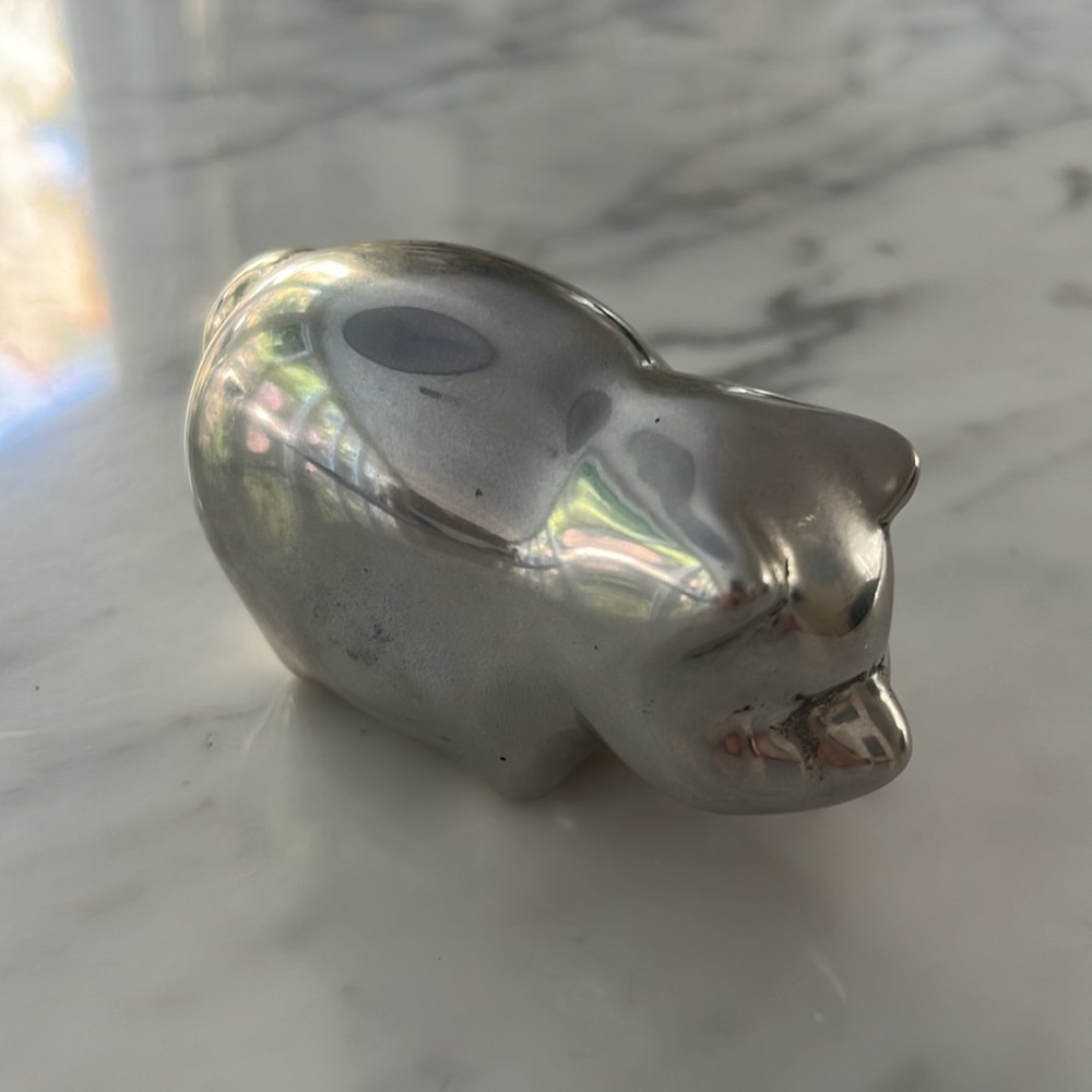 Hoselton Studio aluminum pig figurine